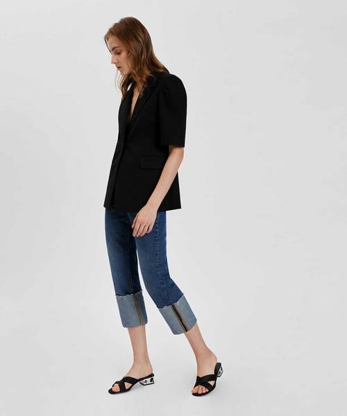 CHARLES & KEITH（チャールズ & キース）の「エンベリッシュヒールミュール / EMBELLISHED HEEL MULES（スリッポン・レディース・ブラック/ブルー・22.5cm/23cm/23.5cm/24.5cm/25cm）」の7枚目の写真