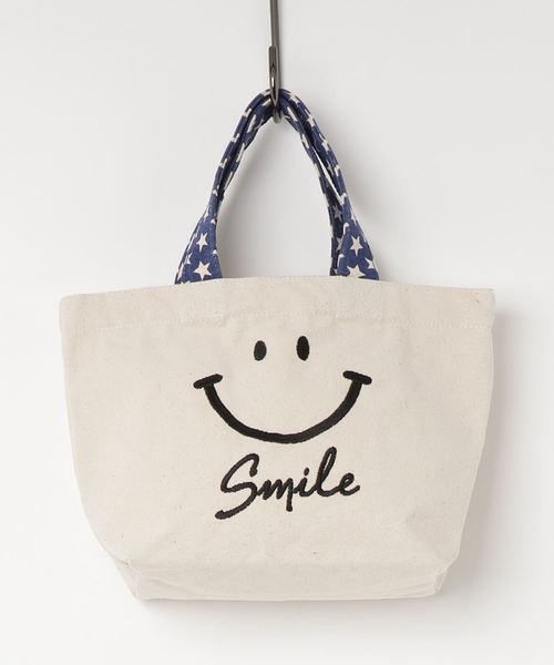 SESTO（セスト）の「tc19ss/刺繍スマイルバック トートバック（トートバッグ・レディース・イエロー/ネイビー/アイボリー/グレー/レッド系その他/イエロー系その他・ONESIZE）」の7枚目の写真