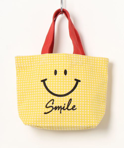 SESTO（セスト）の「tc19ss/刺繍スマイルバック トートバック（トートバッグ・レディース・イエロー/ネイビー/アイボリー/グレー/レッド系その他/イエロー系その他・ONESIZE）」の5枚目の写真