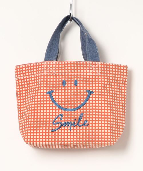 SESTO（セスト）の「tc19ss/刺繍スマイルバック トートバック（トートバッグ・レディース・イエロー/ネイビー/アイボリー/グレー/レッド系その他/イエロー系その他・ONESIZE）」の6枚目の写真