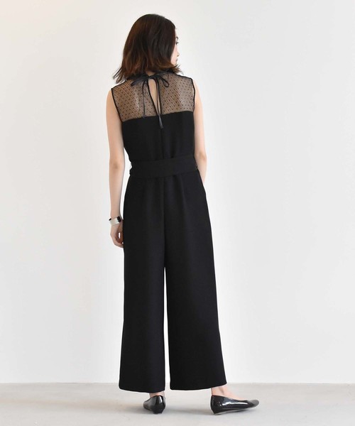 kaene（カエン）の「ドット×チュールオールインワン（つなぎ/オールインワン・レディース・ブラック/ネイビー・38/36）」の8枚目の写真