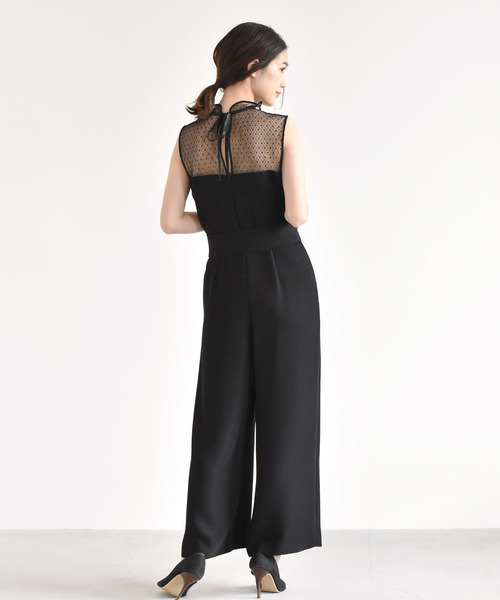 kaene（カエン）の「ドット×チュールオールインワン（つなぎ/オールインワン・レディース・ブラック/ネイビー・38/36）」の20枚目の写真