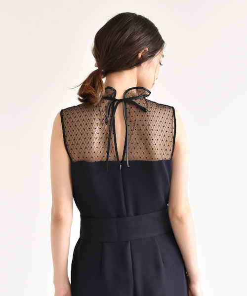 kaene（カエン）の「ドット×チュールオールインワン（つなぎ/オールインワン・レディース・ブラック/ネイビー・38/36）」の15枚目の写真