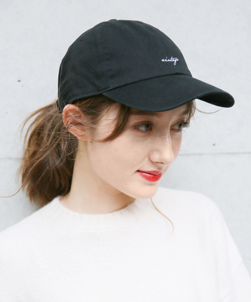 Heather(ヘザー)の「ロゴシシュウCAP 812170(キャップ・レディース・ライトベージュ/キャメル/ブラック/オレンジ系その他・FREE)」の2枚目の写真