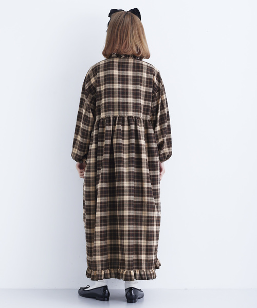 MERLOT（メルロー）の「チェック柄フリルディテールワンピース1757（ワンピース・レディース・ブラウン/レッド/グリーン・FREE）」の17枚目の写真