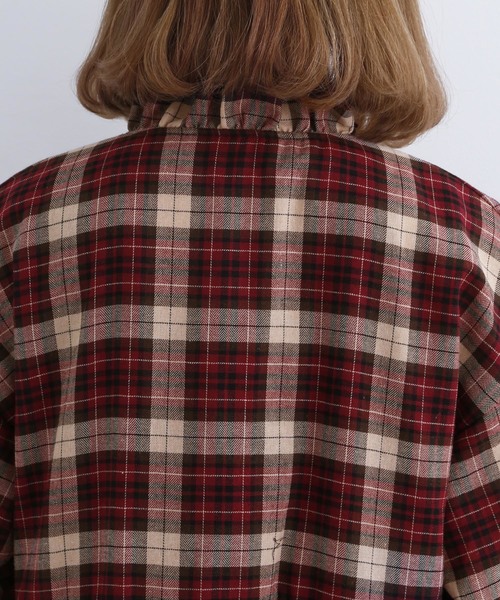 MERLOT（メルロー）の「チェック柄フリルディテールワンピース1757（ワンピース・レディース・ブラウン/レッド/グリーン・FREE）」の20枚目の写真