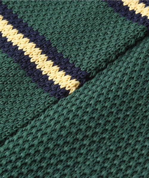 WEGO（ウィゴー）の「WEGO/ボーダーニットタイ（ネクタイ・メンズ・グリーン/ネイビー・FREE）」の6枚目の写真