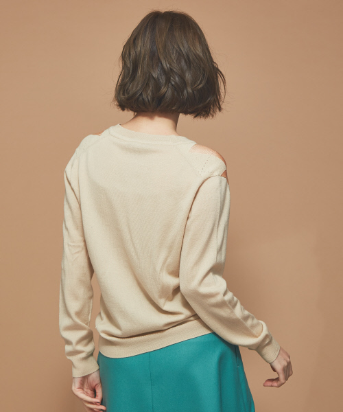 Abahouse Devinette（ドゥヴィネット）の「トーントーンアーガイルニット（ニット/セーター・レディース・ブラック/ベージュ・フリー）」の5枚目の写真