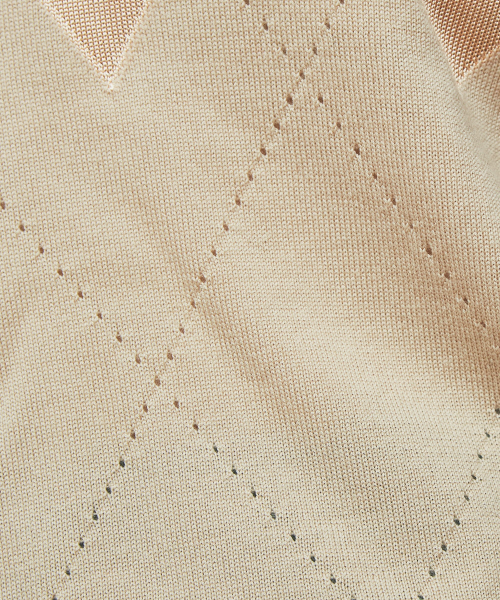 Abahouse Devinette（ドゥヴィネット）の「トーントーンアーガイルニット（ニット/セーター・レディース・ブラック/ベージュ・フリー）」の7枚目の写真