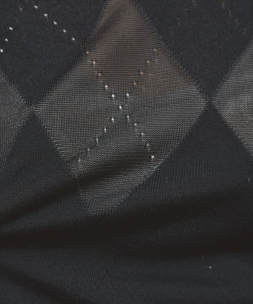 Abahouse Devinette（ドゥヴィネット）の「トーントーンアーガイルニット（ニット/セーター・レディース・ブラック/ベージュ・フリー）」の11枚目の写真