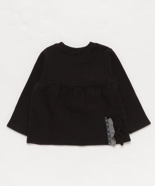 RAGMART（ラグマート）の「裏起毛パッチワークトレーナ（スウェット・キッズ・ブラック/アイボリー・110cm/100cm/120cm/130cm）」の3枚目の写真