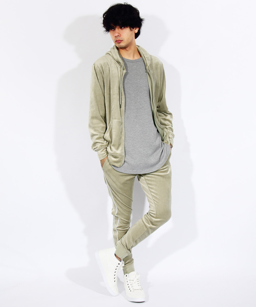 ８(eight)（エイト）の「ベロアパンツ スキニー スリム（その他パンツ・メンズ・ブラック/ベージュ/ネイビー/グリーン/ワイン・MEDIUM/LARGE/X-LARGE）」の8枚目の写真