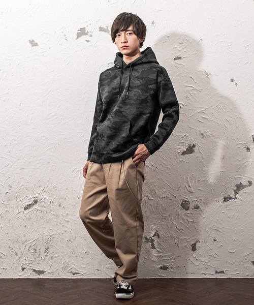 MinoriTY（マイノリティ）の「ニットフリースオーバーサイズパーカー（パーカー・メンズ・ブラック/ネイビー/グレー/カモフラージュ/チェック・M/L）」の9枚目の写真