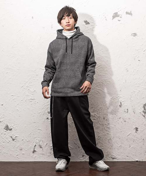 MinoriTY（マイノリティ）の「ニットフリースオーバーサイズパーカー（パーカー・メンズ・ブラック/ネイビー/グレー/カモフラージュ/チェック・M/L）」の10枚目の写真