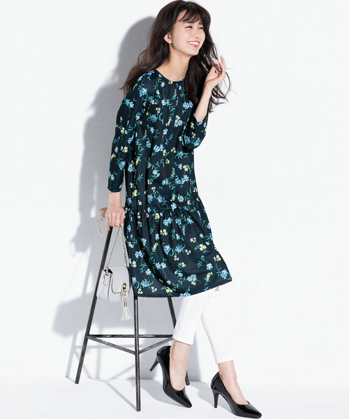 GeeRA(ジーラ)の「裾ギャザー切替ワンピース(ワンピース・レディース・ピンク/ブラック/その他/チェック・SMALL/LARGE/X-LARGE/MEDIUM)」の11枚目の写真