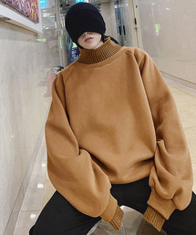 【neos -addictive design-】ビッグシルエット ハイネック スウェットトップス