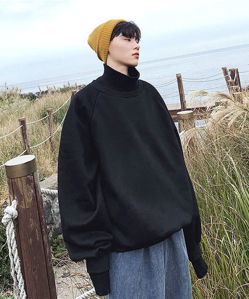 neos（ネオス）の「【neos -addictive design-】ビッグシルエット ハイネック スウェットトップス（スウェット・メンズ・ブラック/ベージュ/グレー・MEDIUM/LARGE/X-LARGE）」の16枚目の写真