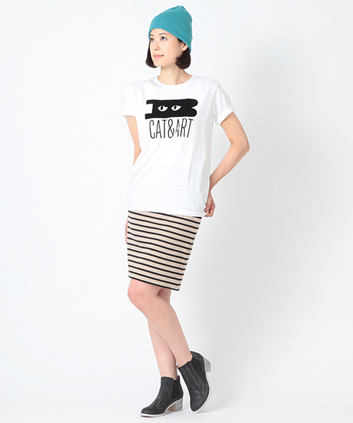 BEAMS T（ビームスティー）の「BEAMS T / CAT & ART（Tシャツ/カットソー・メンズ・ホワイト/チャコールグレー・X-SMALL/SMALL/MEDIUM/LARGE）」の12枚目の写真