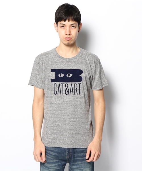 BEAMS T（ビームスティー）の「BEAMS T / CAT & ART（Tシャツ/カットソー・メンズ・ホワイト/チャコールグレー・X-SMALL/SMALL/MEDIUM/LARGE）」の4枚目の写真