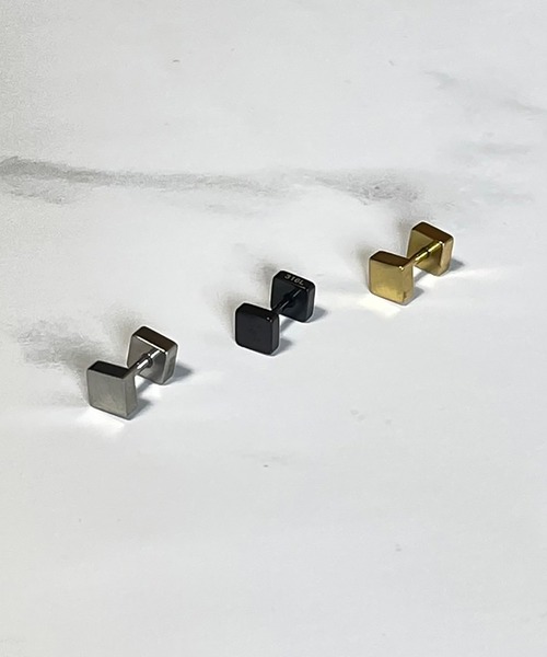 BROTHERHOOD（ブラザーフッド）の「【BROTHERHOOD】サージカル ステンレス ブロック ピアス（ピアス（片耳用）・メンズ・ゴールド/ブラック/シルバー/その他5/その他4/ピンク/その他7/その他1/その他2/その他3/その他8・FREE）」の19枚目の写真