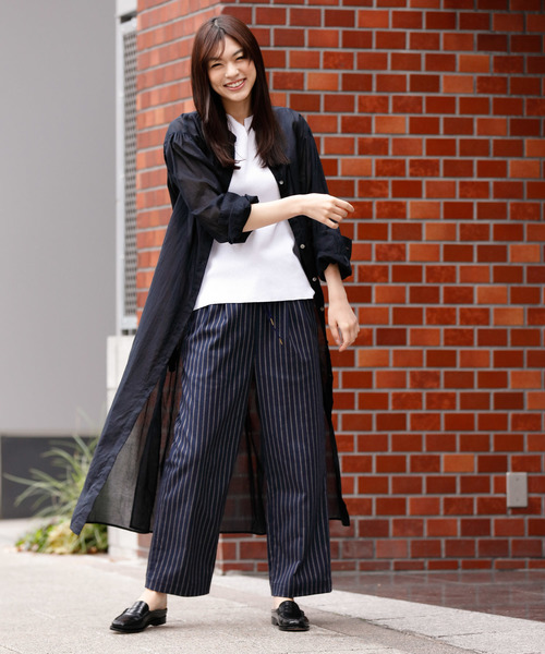 Munich（ミューニック）の「ストライプドビーリラックスパンツ（その他パンツ・レディース・ナチュラル/ネイビー/キャメル・S/M/XS）」の16枚目の写真