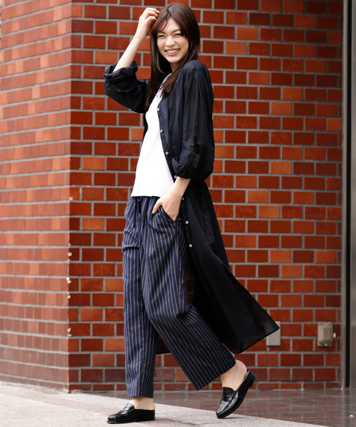 Munich（ミューニック）の「ストライプドビーリラックスパンツ（その他パンツ・レディース・ナチュラル/ネイビー/キャメル・S/M/XS）」の17枚目の写真