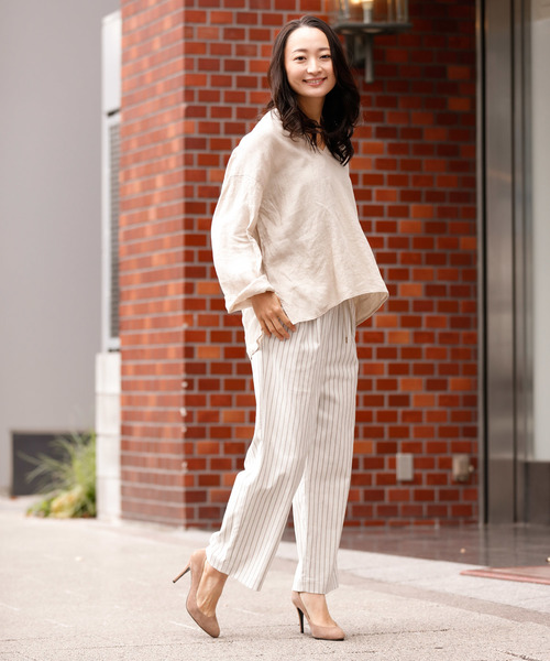 Munich（ミューニック）の「ストライプドビーリラックスパンツ（その他パンツ・レディース・ナチュラル/ネイビー/キャメル・S/M/XS）」の20枚目の写真