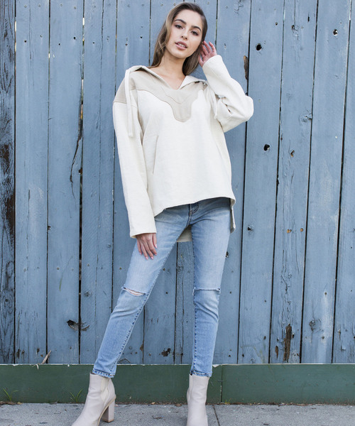 ALEXIA STAM（アリシアスタン）の「Arrow Pocket Stretch Ripped Skinny/スキニーパンツ（デニムパンツ・レディース・ライトブルー・XS/S/M）」の4枚目の写真