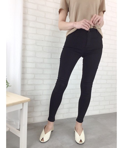 CLEA（クレア）の「スーパーストレッチ ブラック スキニーパンツ