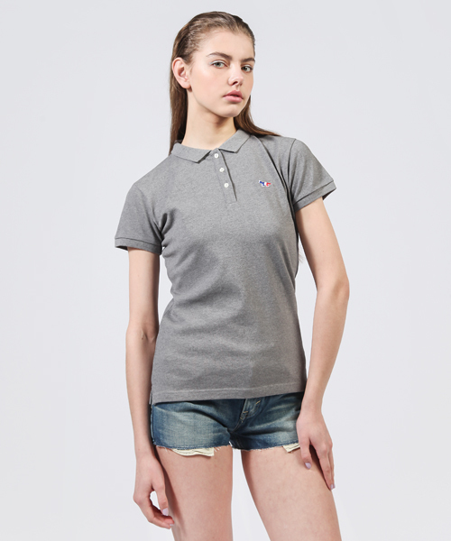 Maison Kitsune(メゾンキツネ)の「【Parisien】PARISIEN WOMAN POLO(ポロシャツ・レディース・グリーン/レッド/ホワイト/ブラック/グレー/イエロー・X-SMALL/SMALL)」の3枚目の写真