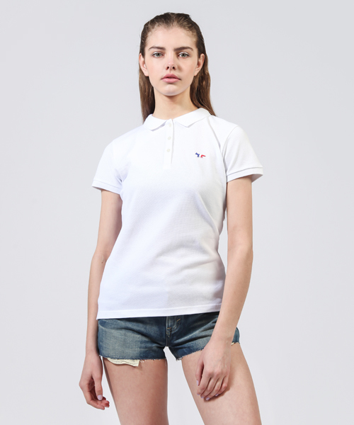 Maison Kitsune(メゾンキツネ)の「【Parisien】PARISIEN WOMAN POLO(ポロシャツ・レディース・グリーン/レッド/ホワイト/ブラック/グレー/イエロー・X-SMALL/SMALL)」の1枚目の写真