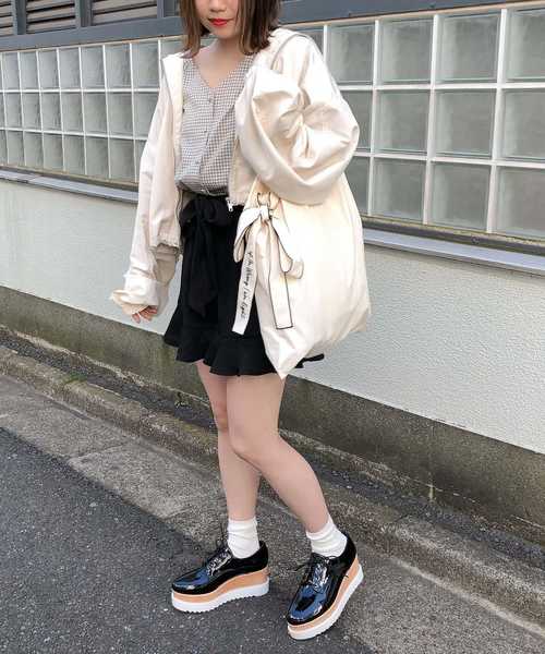 one after another NICE CLAUP（ワンアフターアナザーナイスクラップ）の「サイドリボントートバッグ（トートバッグ・レディース・アイボリー/ブラック/ベージュ/モカ・FREE）」の17枚目の写真