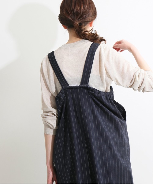 新品IENA LA BOUCLE リネンフリル サロペット36ナチュラルA IENA LA 
