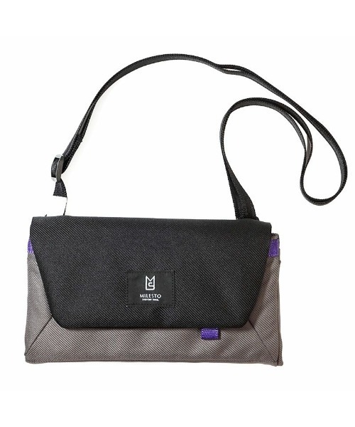 MILESTO（ミレスト）の「【MILESTO/ミレスト】NAUGHTIAM 別注 Hutte トラベルオーガナイザー（ショルダーバッグ・レディース・ブラック/ネイビー/ブラック系その他/グレイッシュベージュ・FREE）」の2枚目の写真