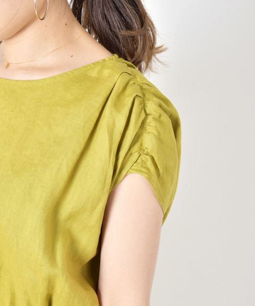 liflattie ships（リフラティ シップス）の「liflattie ships:リネンギャザーロングワンピース◇（ワンピース・レディース・ライトグリーン/ネイビー・SMALL/MEDIUM）」の21枚目の写真