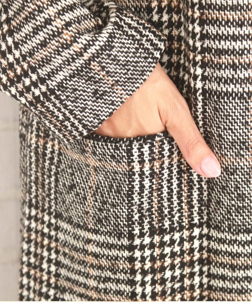 Amulet(アミュレット)の「千鳥柄ロングコート(その他アウター・レディース・グレー・M/L)」の7枚目の写真