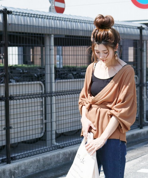 reca（レカ）の「ボリューム袖とろみガウン（シャツ/ブラウス・レディース・モカ/キャメル・M）」の17枚目の写真