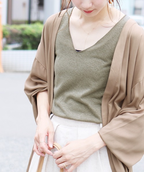 reca（レカ）の「ボリューム袖とろみガウン（シャツ/ブラウス・レディース・モカ/キャメル・M）」の3枚目の写真