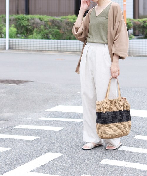 reca（レカ）の「ボリューム袖とろみガウン（シャツ/ブラウス・レディース・モカ/キャメル・M）」の6枚目の写真