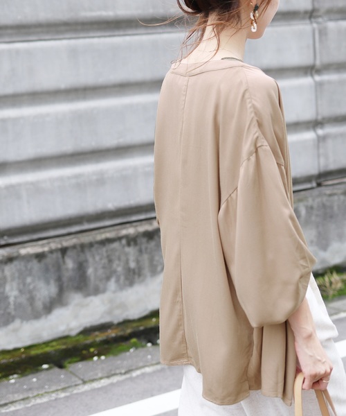reca（レカ）の「ボリューム袖とろみガウン（シャツ/ブラウス・レディース・モカ/キャメル・M）」の12枚目の写真