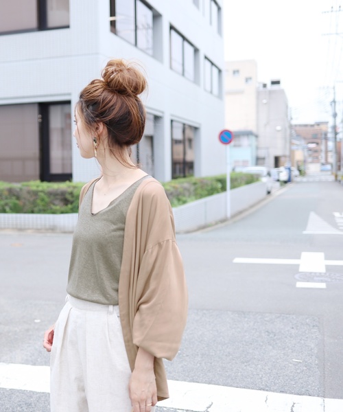 reca（レカ）の「ボリューム袖とろみガウン（シャツ/ブラウス・レディース・モカ/キャメル・M）」の8枚目の写真
