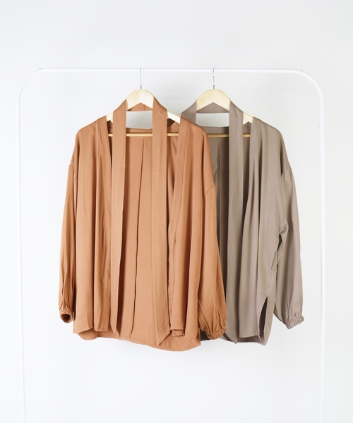 reca（レカ）の「ボリューム袖とろみガウン（シャツ/ブラウス・レディース・モカ/キャメル・M）」の7枚目の写真