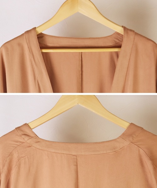 reca（レカ）の「ボリューム袖とろみガウン（シャツ/ブラウス・レディース・モカ/キャメル・M）」の18枚目の写真