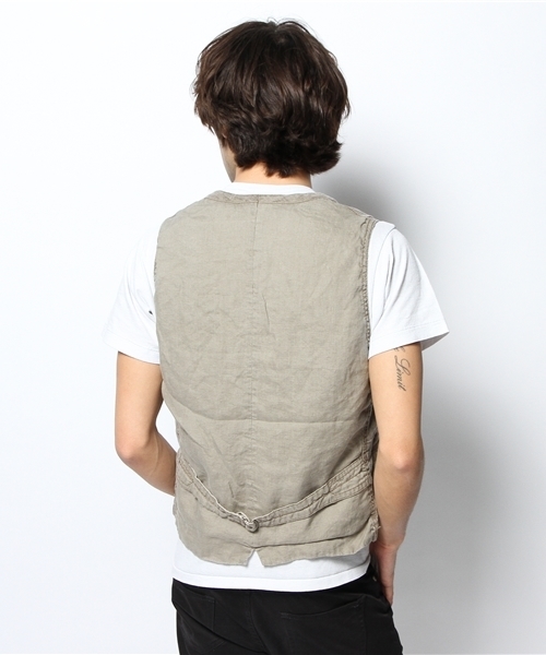 goa(ゴア)の「コットンリネンレイルマンベスト(ベスト・メンズ・グレー系その他/カーキブラウン・1/2)」の7枚目の写真