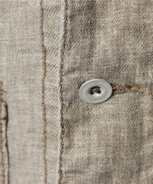 goa(ゴア)の「コットンリネンレイルマンベスト(ベスト・メンズ・グレー系その他/カーキブラウン・1/2)」の4枚目の写真