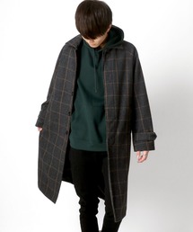 SITRY Wool Chester Coat/別注 オーバーサイズ ウール ブリティッシュチェック ダブルブレスト チェスターコート/ステンカラーコート/レディース メンズ