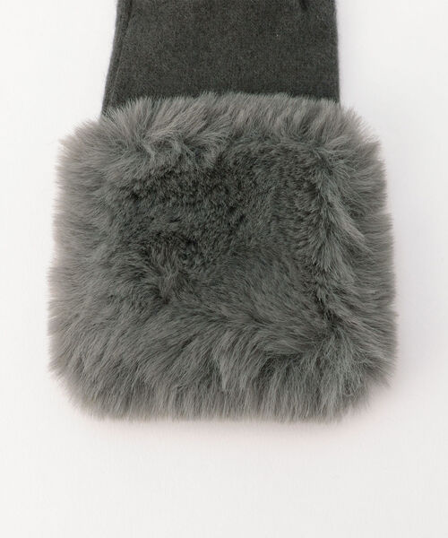 NOLLEY’S（ノーリーズ）の「【Vincent Pradier/ヴィンセントプラディエ】ファーカットグローブ（手袋・レディース・グレー/ネイビー・FREE）」の6枚目の写真