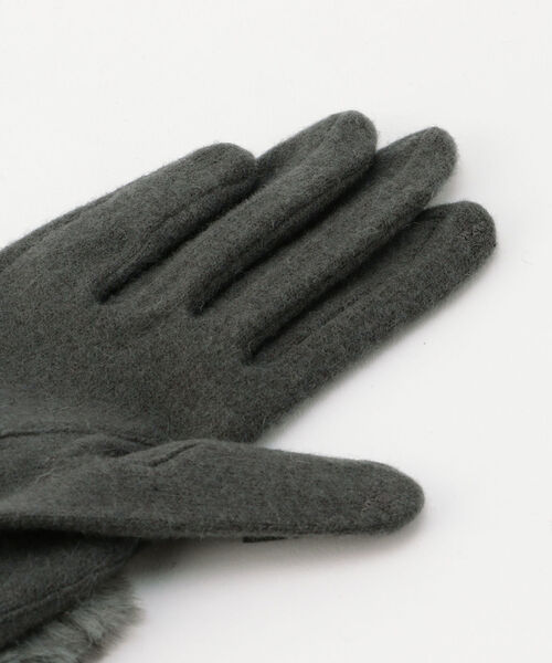 NOLLEY’S（ノーリーズ）の「【Vincent Pradier/ヴィンセントプラディエ】ファーカットグローブ（手袋・レディース・グレー/ネイビー・FREE）」の8枚目の写真
