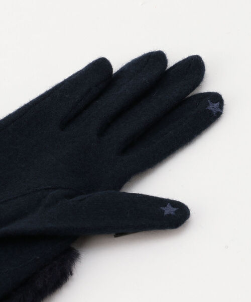 NOLLEY’S（ノーリーズ）の「【Vincent Pradier/ヴィンセントプラディエ】ファーカットグローブ（手袋・レディース・グレー/ネイビー・FREE）」の9枚目の写真