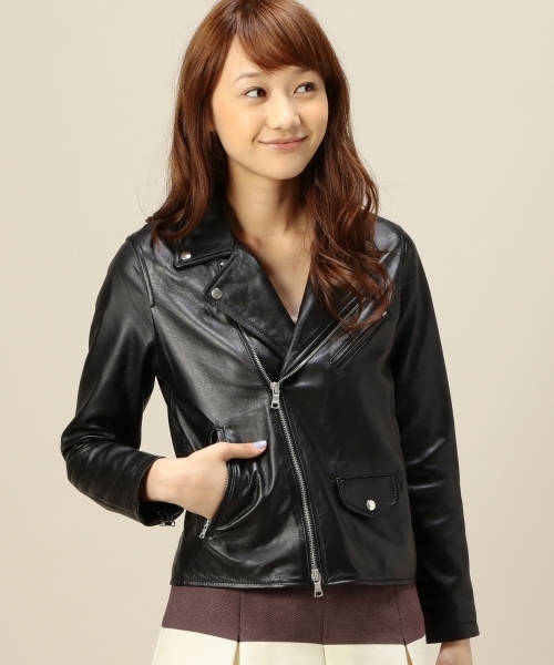 BEAUTY&YOUTH UNITED ARROWS（ビューティーアンドユースユナイテッドアローズ）の「BYMC ライダースブルゾン ◆（ライダースジャケット・レディース・オフホワイト/ブラック・SMALL/MEDIUM）」の2枚目の写真